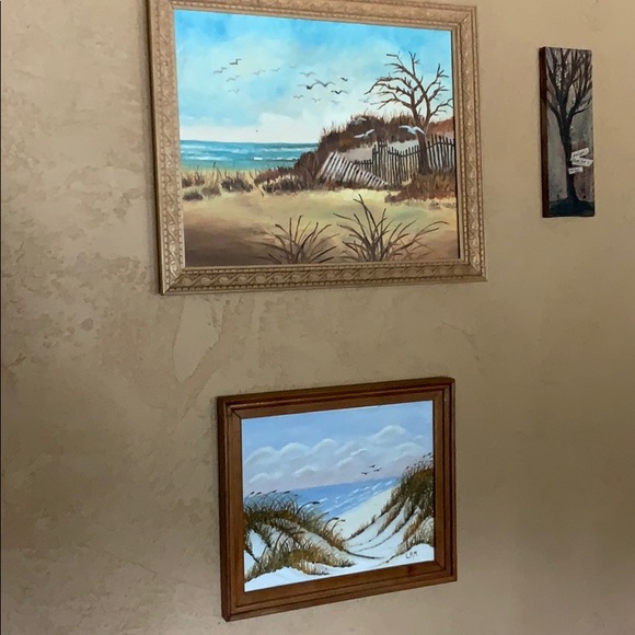 Wall Decor Vintage Beach Scene Painting 11x14 198 Poshmark